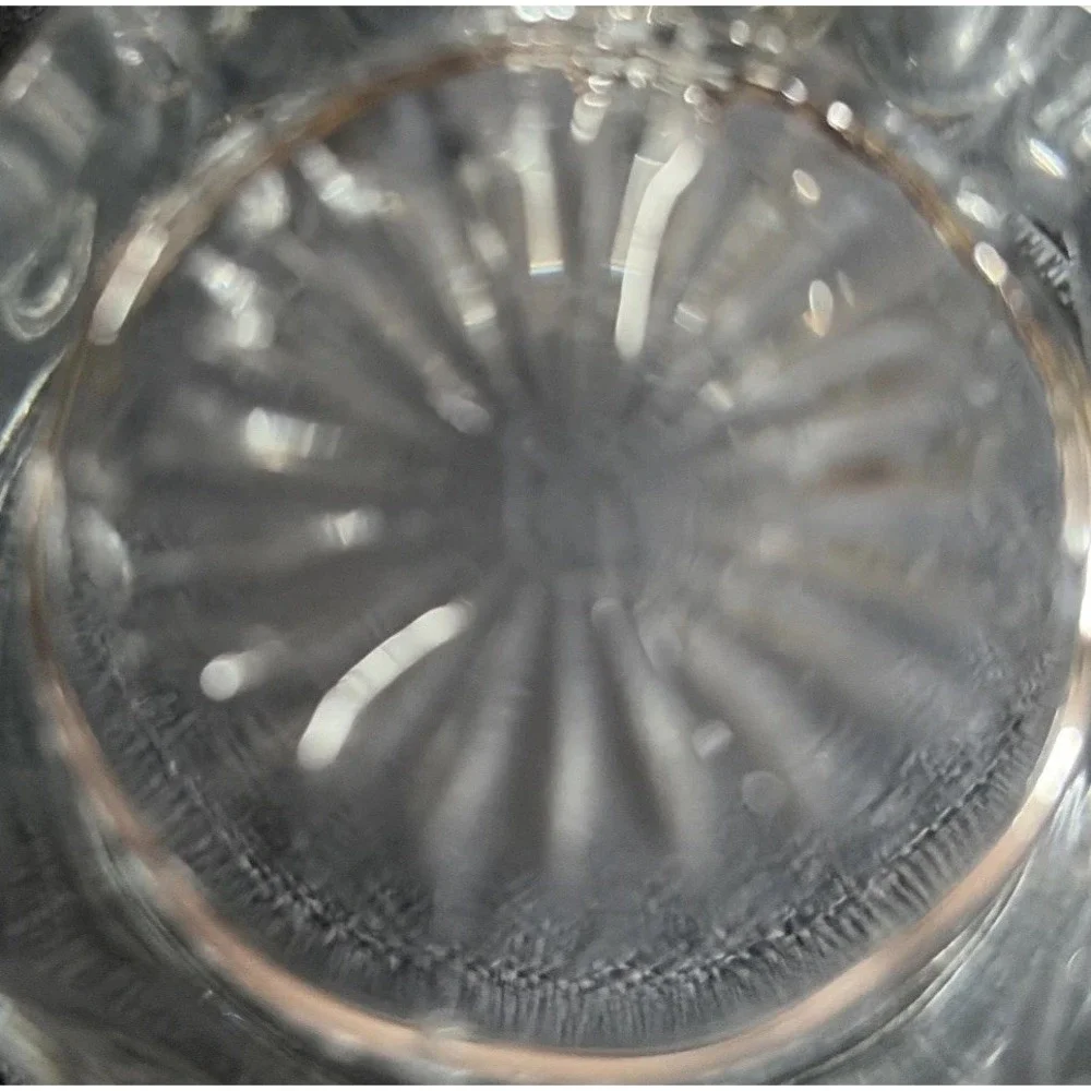 4 Heisey Colonial Glass Flared Punch Cups Panel Sides Starburst‎ Vintage EUC